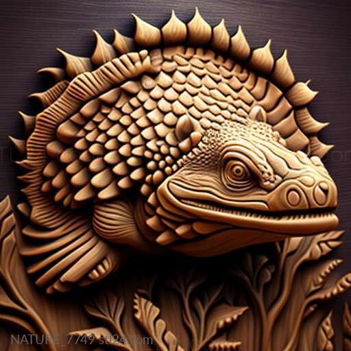 Nature and animals (st Ankylosaurus 1, NATURE_7749) 3D models for cnc